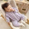 Korean-Style Children's Clothing, Same Style as Little Orange, Waffle-Patterned Baby Jumpsuit, Anti-Dirt Outdoor Wear
