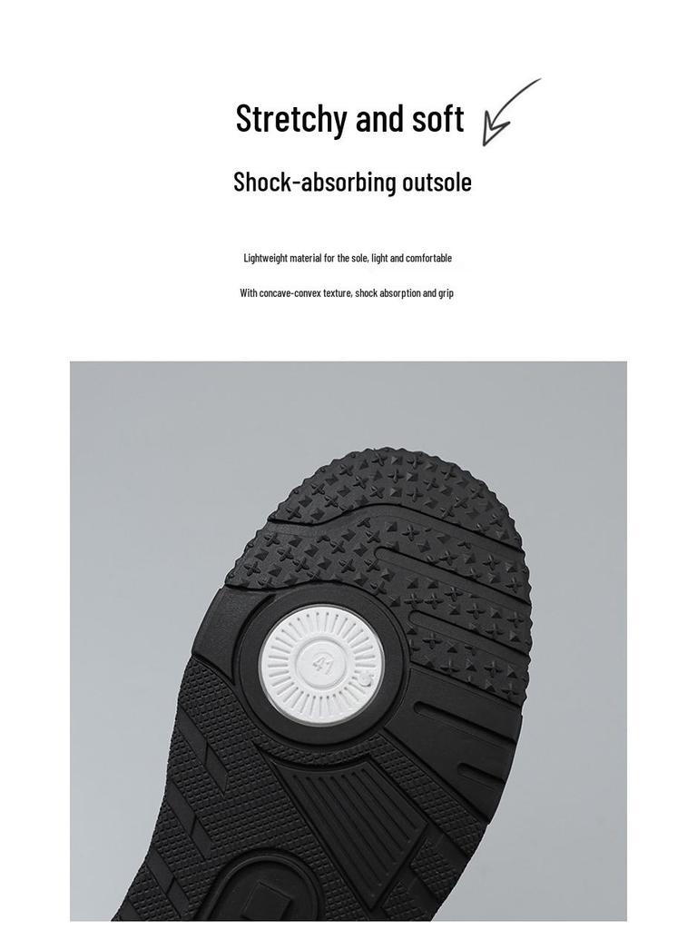 Men's Summer Breathable White Trendy Korean-Style Thick-Soled Casual Sports Shoes