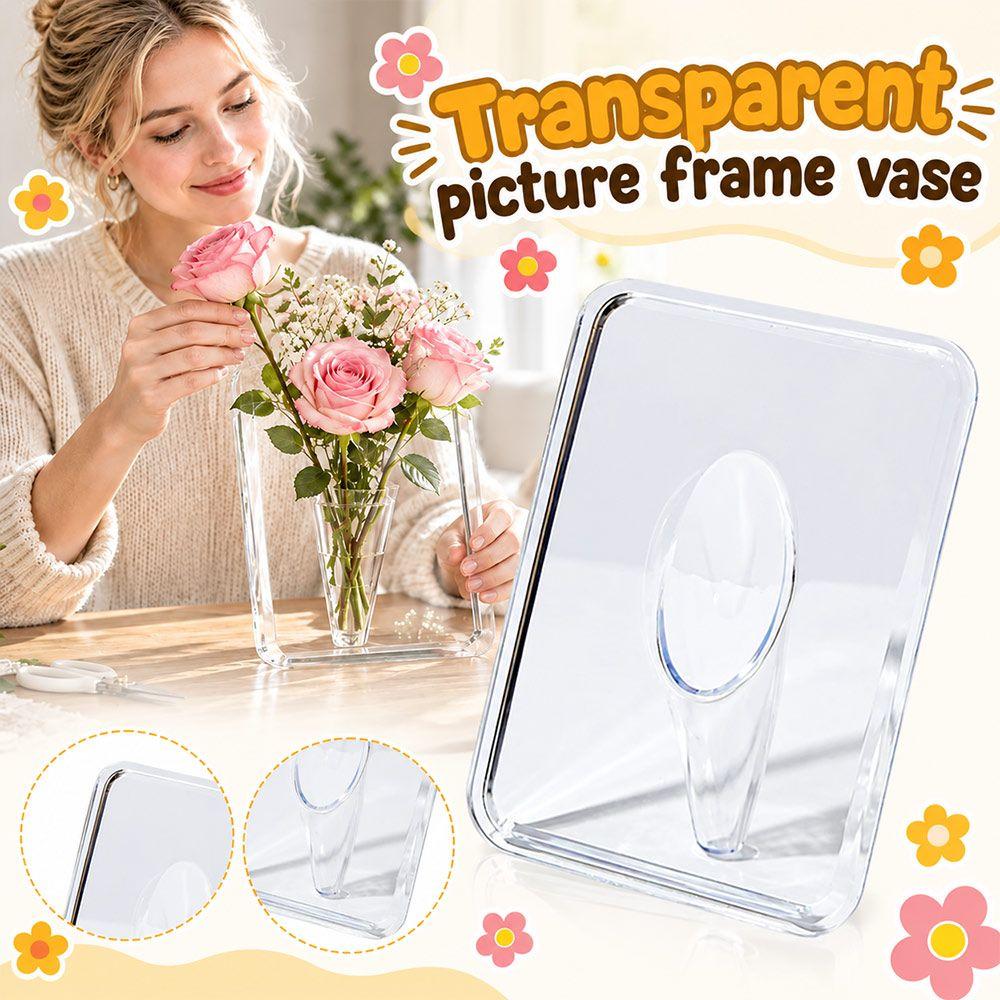 Creative Frame Vase Photo Frame Shape Vase Art Desktop Ornament Table Decoration