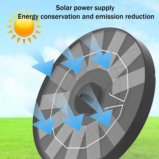 Floating Solar Fountain Bird Bath Solar Water Fountain with Multiple Nozzles Solar Powered Fountain for Garden Yard Pond Pool Outdoor