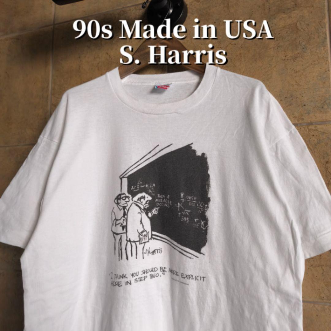 

[Б/У] Футболка 90-х годов производства США Sidney Harris манга/аниме, одинарный шов