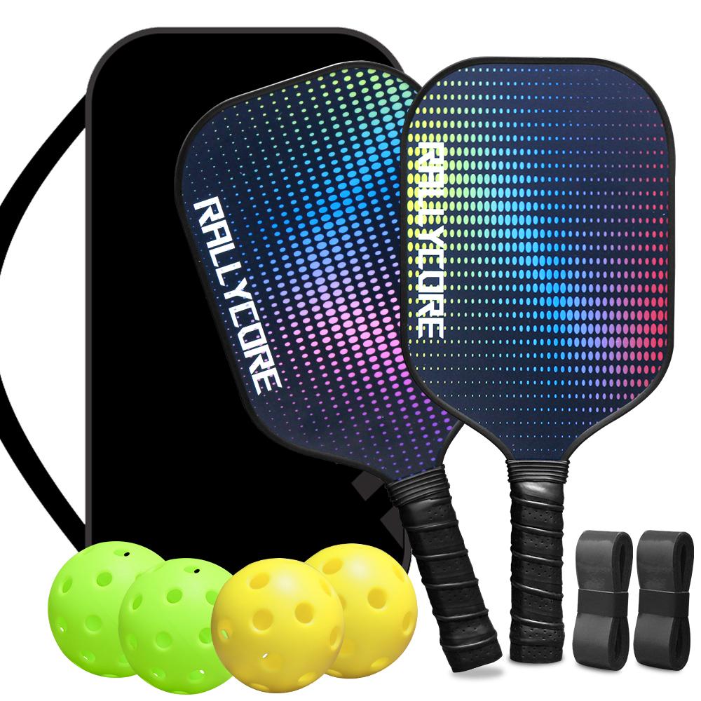 Pickleball Paddles Set USAPA Compliant Fiberglass Surface Enhanced Power with Pickleball Bag Best Gift for Beginners