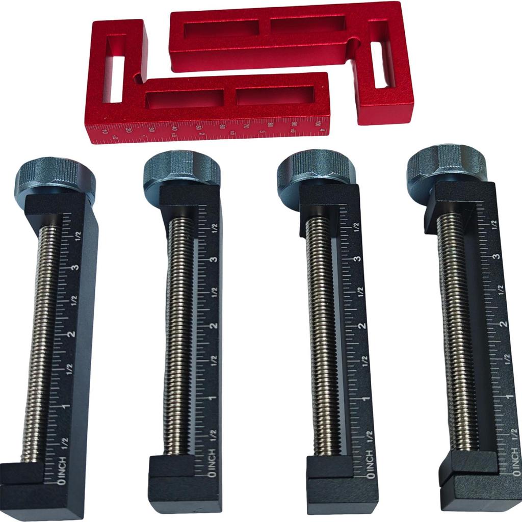 Woodworking Corner Clamp Set Drawer Assembly Tool Professional for Cabinet Door Quick Installation Multifunctional Aluminum