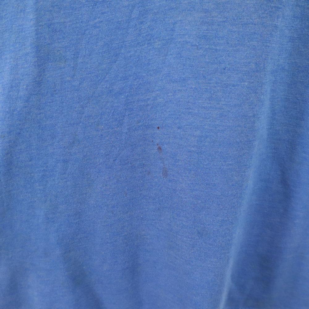 70s Short sleeve Single stitch T-shirt blue Old vintage Men's Used