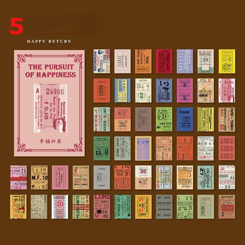 

50 шт. Вінтажний папір для телефону Deco Retro Канцтовари Лакмусовий папір Непотрібна етикетка журналу Матеріал для скрапбукінгу LM Happy return