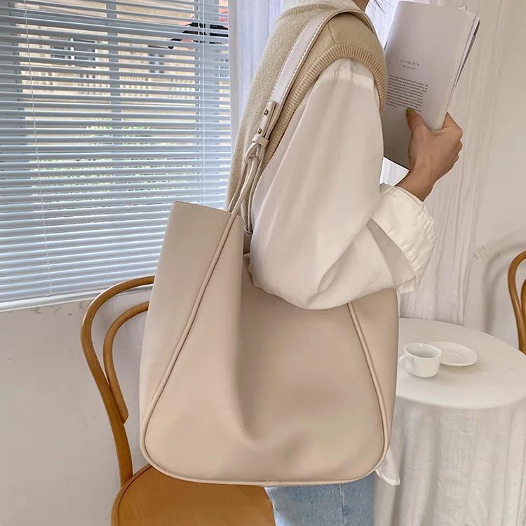 

Luxury Tote Bag Woman Trend Large Capacity Female Shoulder Bag Leather Simple Designer Woman Handbag Purse
