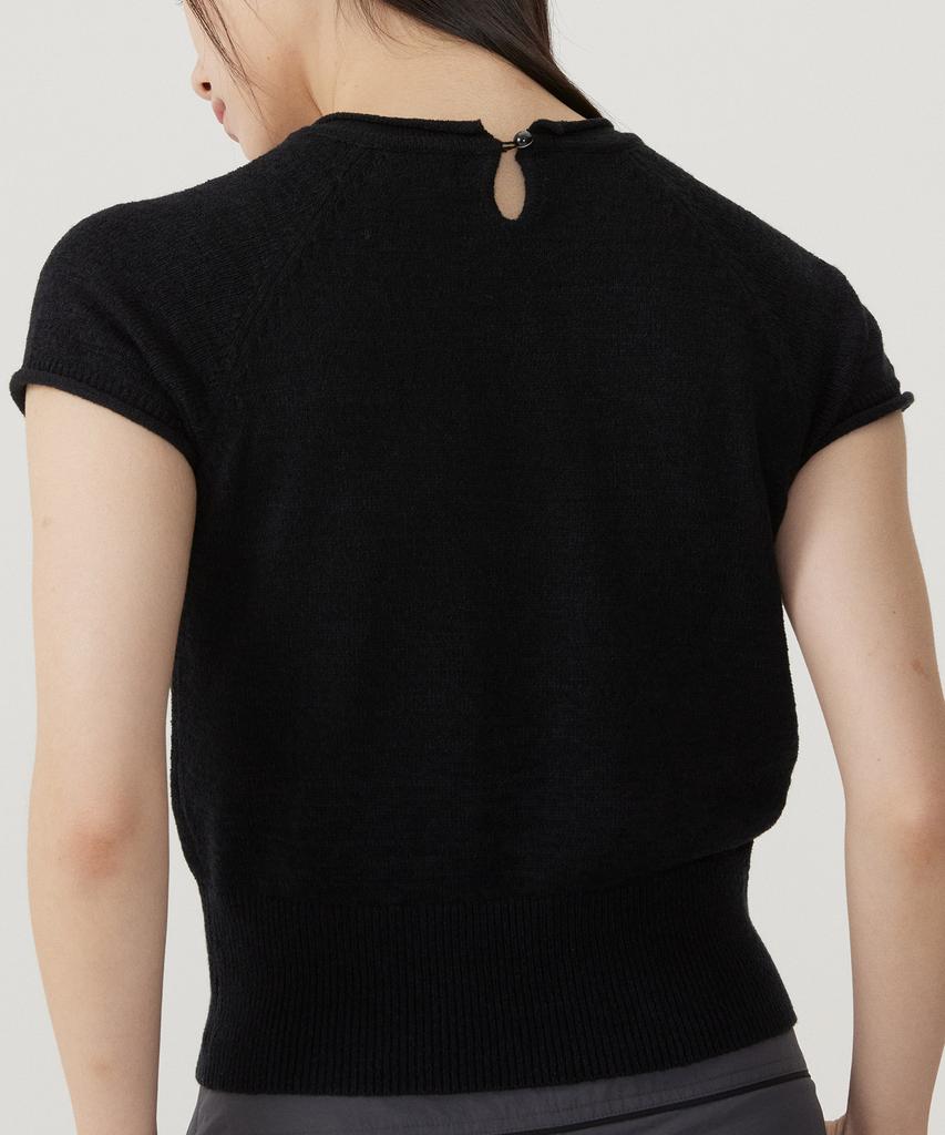 COVERNAT WOMAN Boucle Raglan Half Knit Black