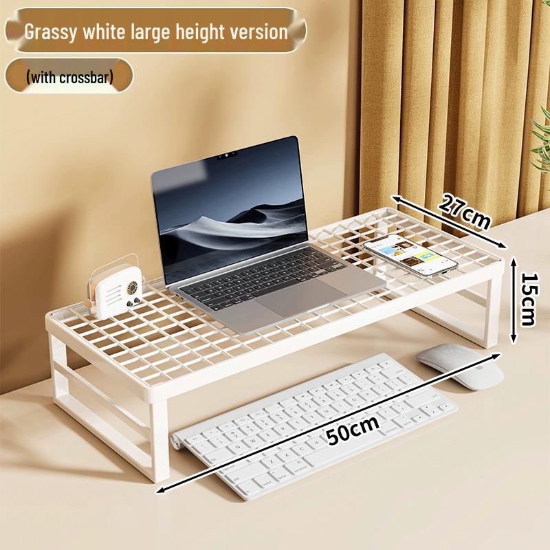 Cooled Laptop & Monitor Stand: Ergonomic Desk Riser with Suspended Bracket for Home Office