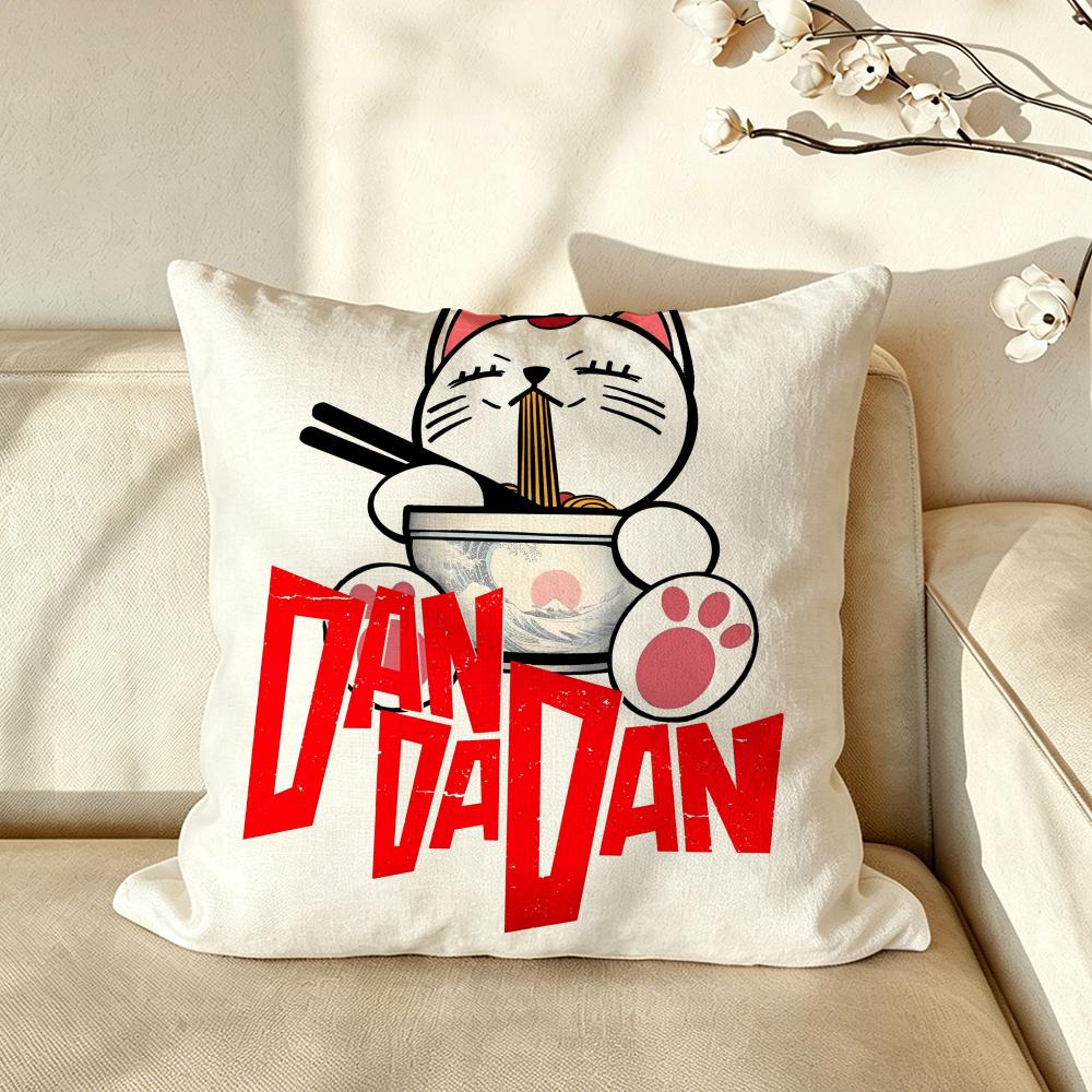 Anime DDandadan Cushion Cover Pillow Case Antidustmite Pillowcase Silky Short Plush Sofa Cushion Cover hot