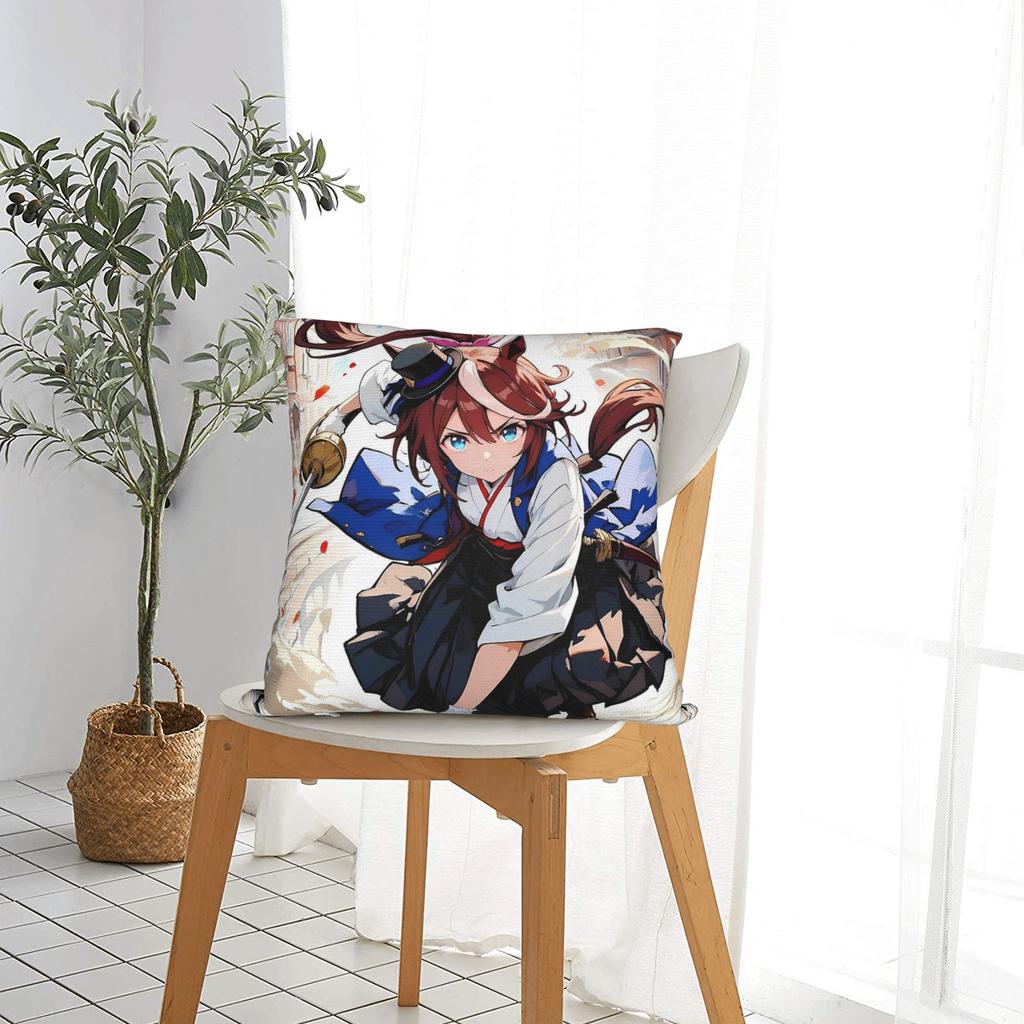 Fierce Tokai Teio Uma Musume Pillow Cover  Print Cushion Cover Cute Funny Pillow Case For Wedding Party Home Decor