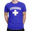 Funny Lifeguard T-Shirts Men Round Collar Cotton T Shirt Red Lifeguarding Unisex Uniform Tees Gift Tops Europe Streetwear