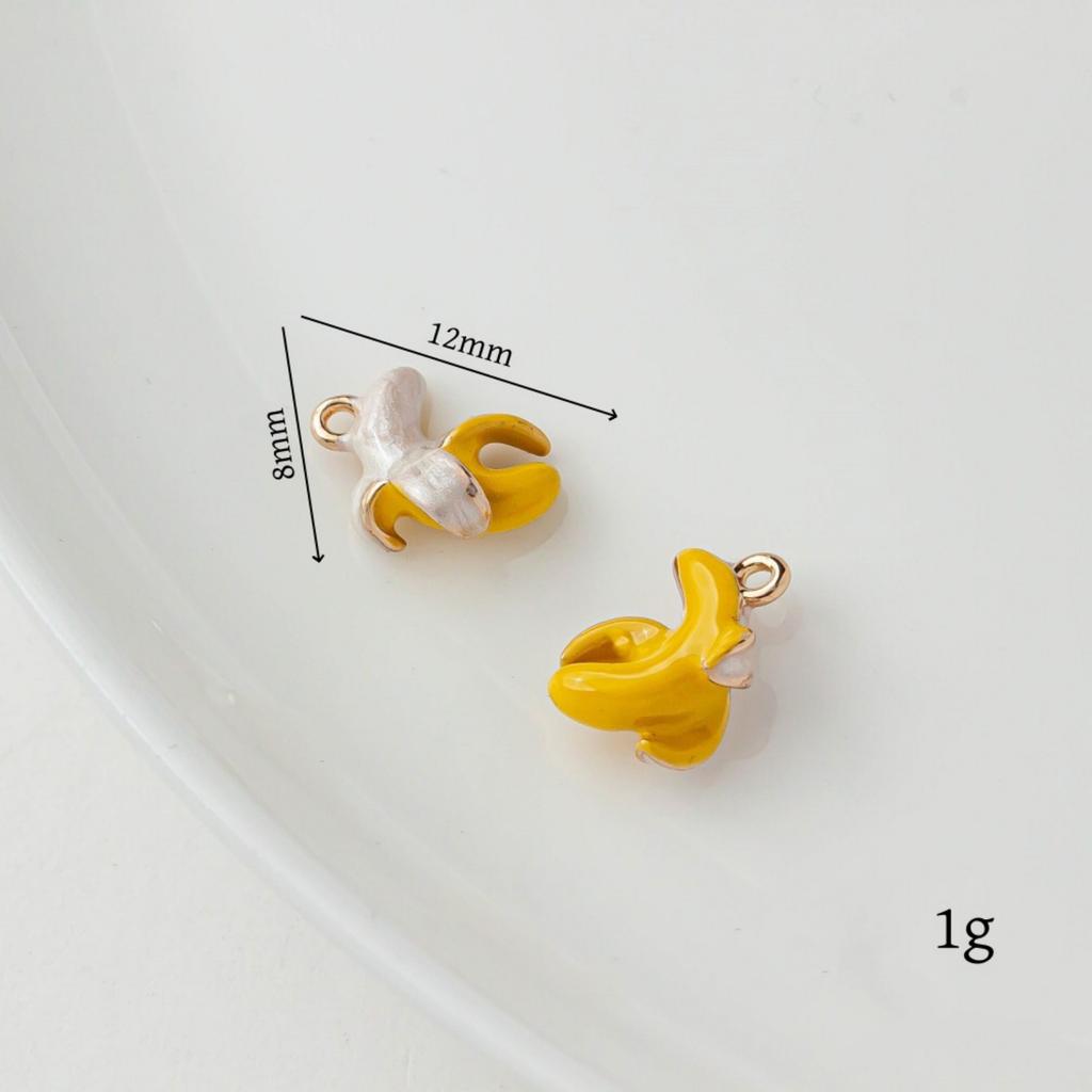 2 PCs Brass Charms 18K Gold Plated Fruit Enamel Pomegranate Peach Strawberry Apple Pendants For DIY Necklace Jewelry Making