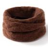 100% Pure Cashmere Plaid Neck Warmer - Thick, Warm, Knitted Scarf