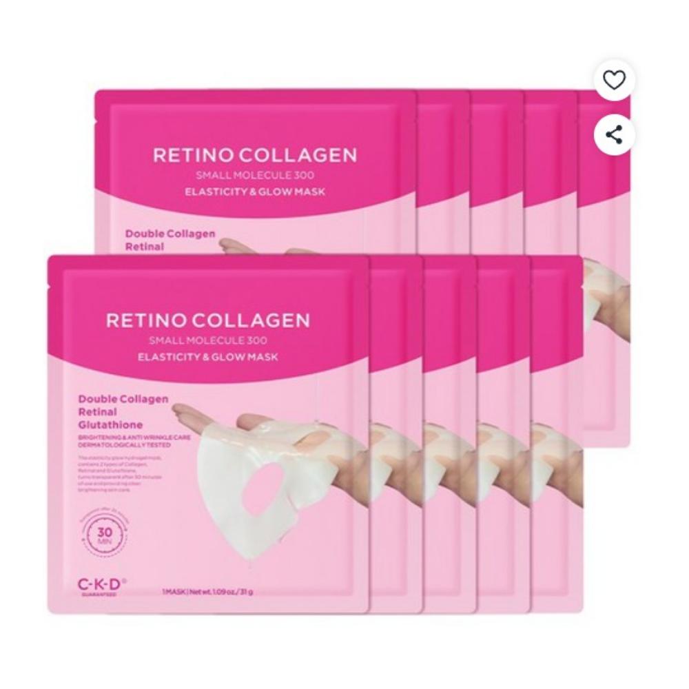 

CKD Pharma Retino Collagen Low Molecular 300 Firming Radiance Sheet Mask 10 Sheets