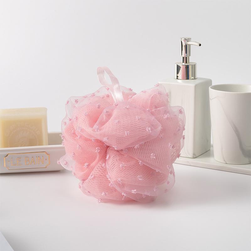 Xiaohongshu Super Soft Lace Bath Sponge - Large, Non-Shedding, Lathering Scrub Ball for Shower