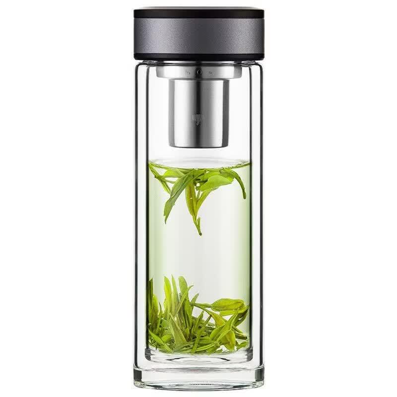Wanxiang Double-Layer Glass Tea Infuser Mug
