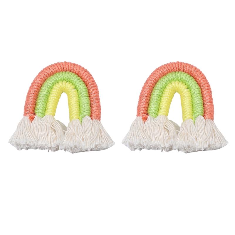 1pc Handmade 45mm Braided Cotton Tassle Charm Pendnat for Earring Necklace Keychain DIY Jewelry Craft Making