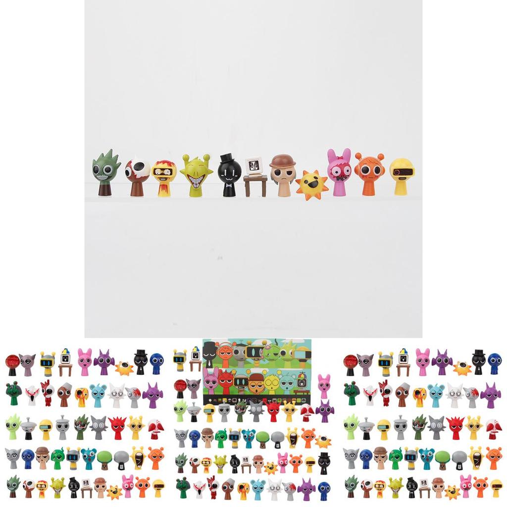 Figuritas Sprunki Box de Material PVC para Niños Coleccionables de Exhibición