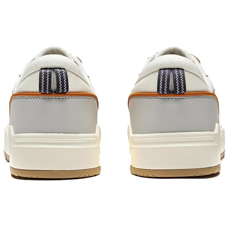 Li Ning Common 80s Comfortable Soft Classic Casual Wear Durable Shock Absorption Low-Top Skate Shoes Men Sneaker White Gray AGCW013-2