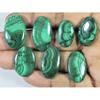 07Pcs Natural Green Malachite Oval Cabochon Loose Gemstone 217Cts. Lot C-485