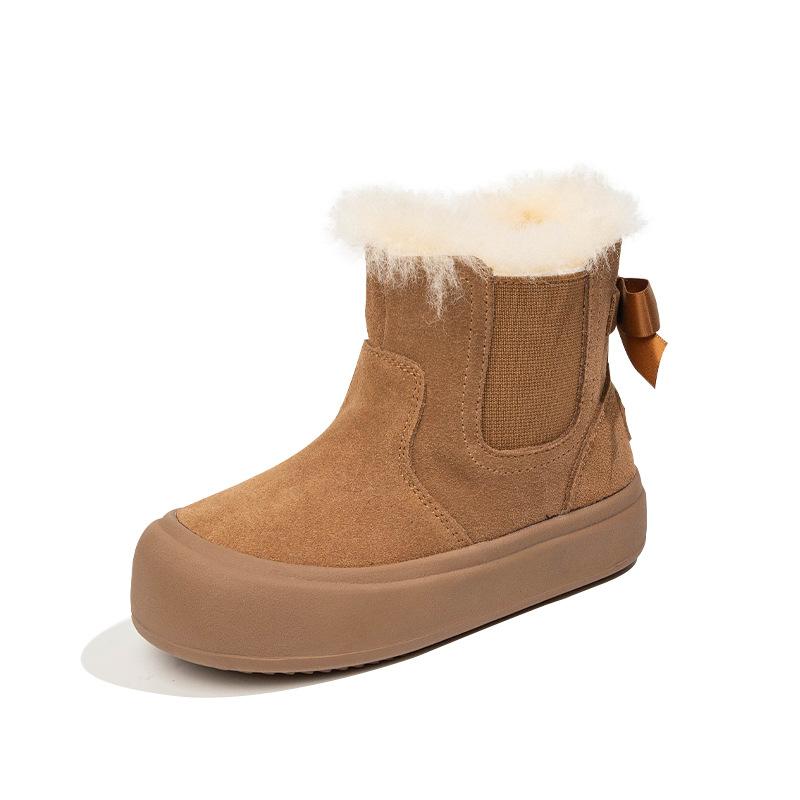 Girls Snow Boots 2025 New Winter Children's Large Cotton Shoes Velvet Baby Boots Waterproof Winter Shoes Thickened Northeast