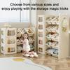 Toy Storage Organizer Toy Storage Boxes with Multi-Box Shelf Nursery Storage Bins And Bookshelf with Hook for Kids Bedroom Playroom