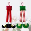 2025 New Year Christmas Elf Santa Legs Car Accessory Christmas Decor For Home Xmas Tree Pendants Auto Rear Trunk Door Leg Decor