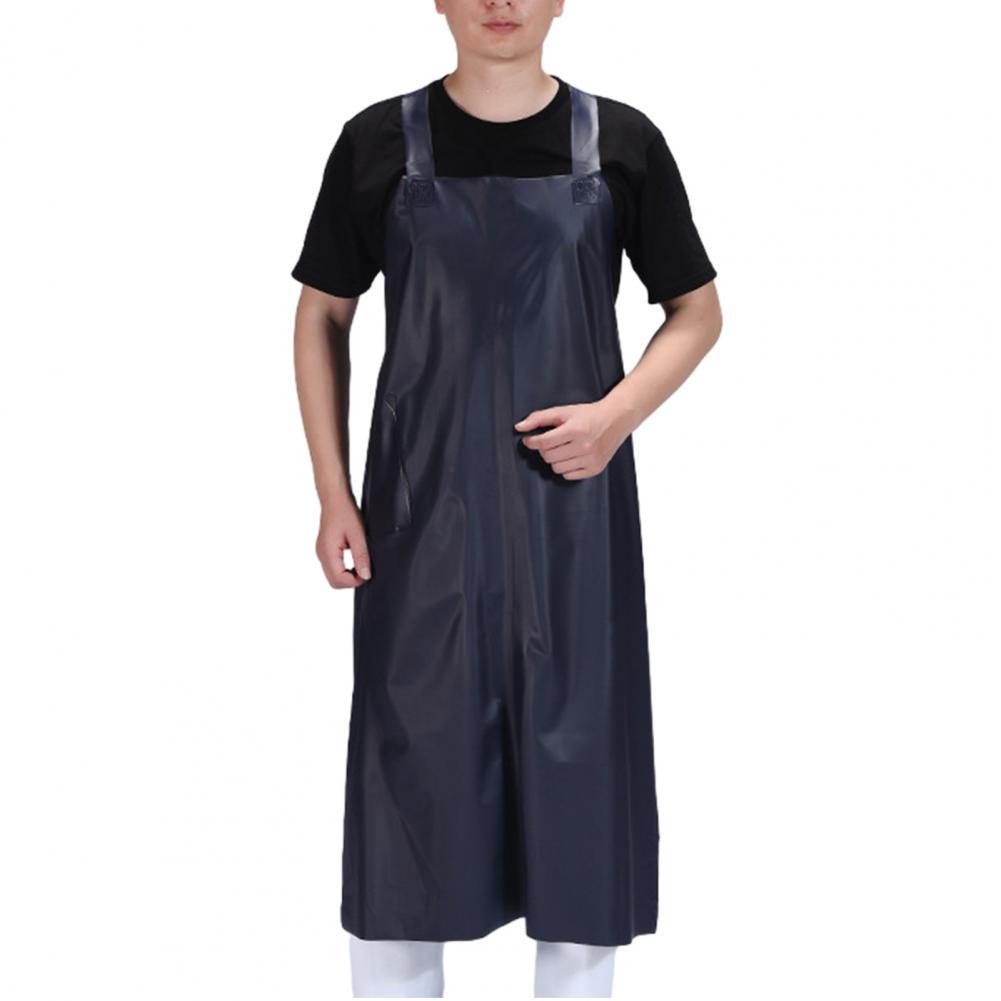 Pocket Apron Waterproof Knee Length Work Apron with Pockets Adjustable Bib Cooking Apron for Men Women Oil Resistant Chef чёрный
