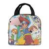 Custom D-Digimons Insulated Lunch Bag for Women Men Leakproof Cartoon Cooler Thermal Lunch Tote Office Picnic Travel