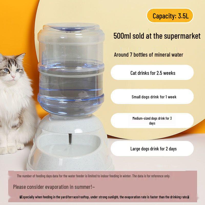 Large Capacity Automatic Pet Feeder and Water Dispenser for Dogs and Cats