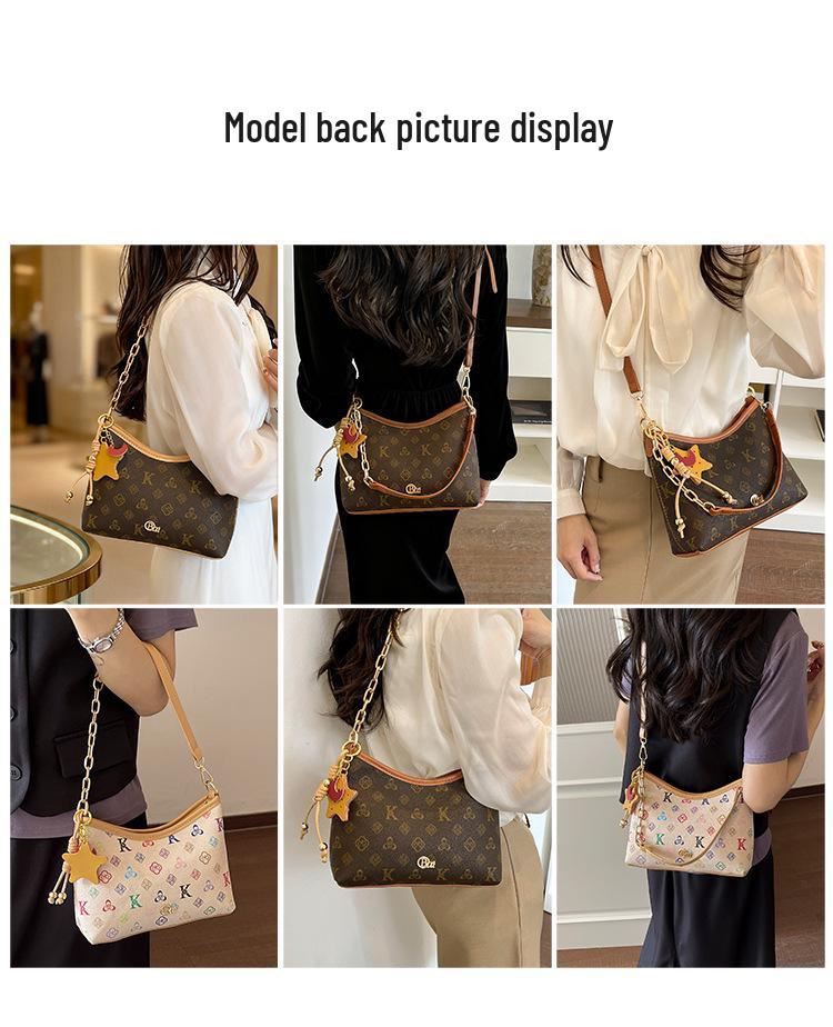 Stylish Tri-Color Crescent Crossbody Bag for Women - New, Versatile, Fashionable & Exquisite Design for Commuting & Outdoor Use