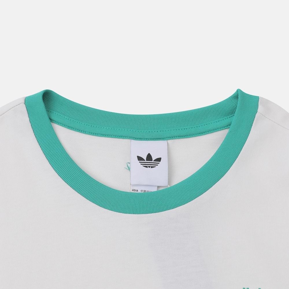Adidas Originals T Shirts Men's White Crew Neck Moderate KF9604