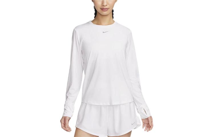 Nike Dri Fit Drop Shoulder Sleeve T Shirt Women s White FN2802-100 S