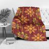 Vibrant African Kilimanjaro Pattern Throw Blanket Boho Decorative Bed Sofa Blanket Red Orange Geometric Design Throw Cover