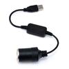 1Pc  Cigarette Lighter Socket USB Male To Female Cigarette Lighter Adapter Converter FOR Car