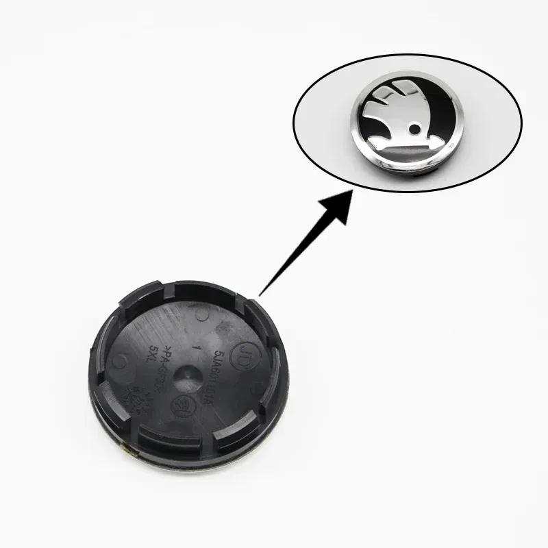 4pcs 56/60mm Car Wheel Center Hub Caps Protector Decorations For Skoda Octavia Rapid Kodiaq Karoq Superb Fabia Kamiq VisionS