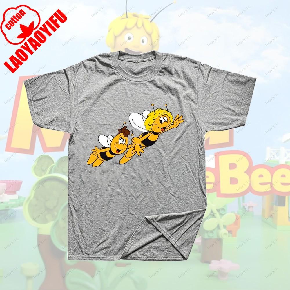 Maya The Bee Movie Cartoon Character T-shirts Cartoons T Shirt Breathable Camisetas Harajuku Creative Cool Trending T Shirt