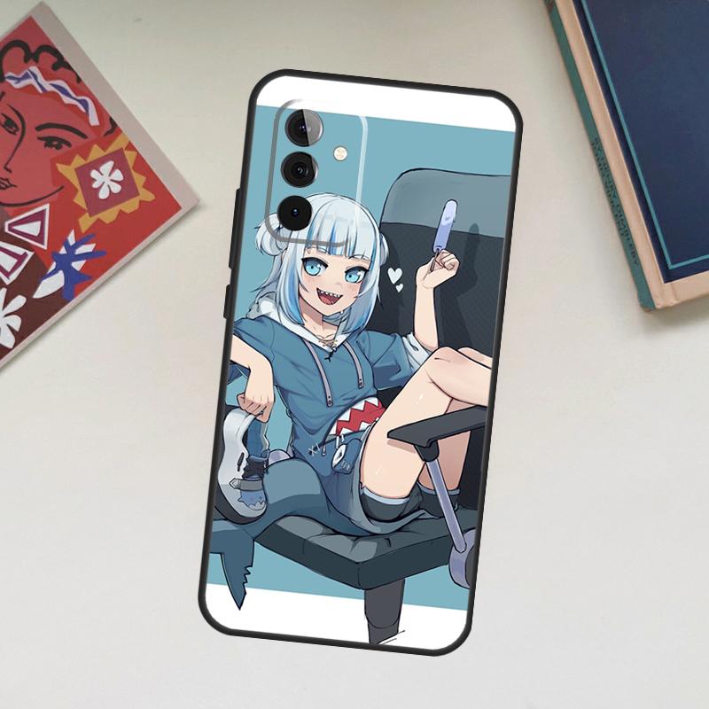 Anime Hololive Gawr Gura Case For Samsung Galaxy A56 A36 A16 A06 A54 A34 A14 A13 A53 A12 A22 A32 A52 A35 A17 A15 A55