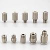 PC M3/4/5/6/8 1/8" 1/4" 3/8" BSP X 3 4 6 8 10mm Tube Brass Pneumatic Air Fittings Push In Connector For Air Compressor Cylinder