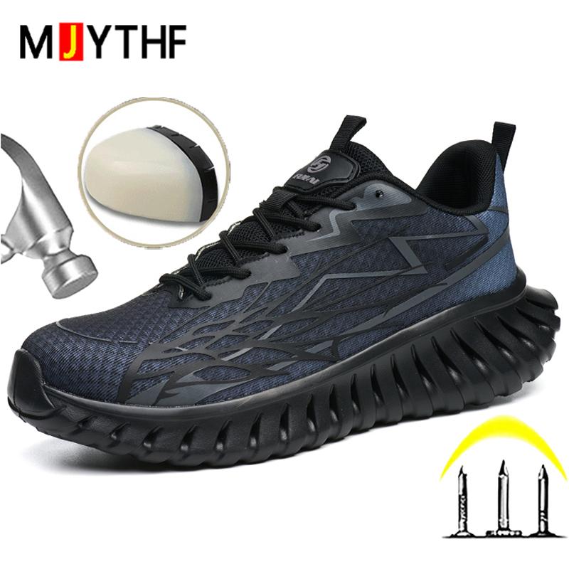 New Men Safety Shoes Anti-Smash Anti Puncture Work Shoes Security Boots Composite Toe Protection Shoes Lightweight Non-Slip