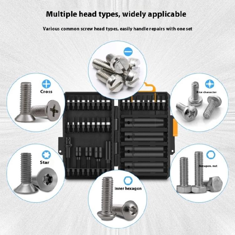 Heavy Duty Alloy Hexagonal Screwdriver Set Universal Multiple Bits Nonslip Design Compact Carrying Case for Maintenance