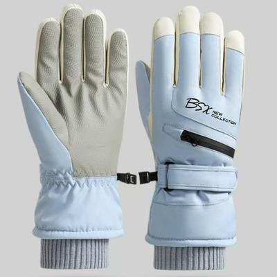 Winter-Skihandschuhe, Thermo-Handschuhe für Damen und Herren, Motorradhandschuhe, Outdoor-Fahrhandschuhe, Touchscreen-kompatibel, wasserabweisend