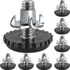 Anwenk Stainless Steel Patio Furniture Leveling Feet 1/4-20 Screw In Threaded Outdoor Furniture Levelers Adjustable Table Chair Levelers Feet Glides