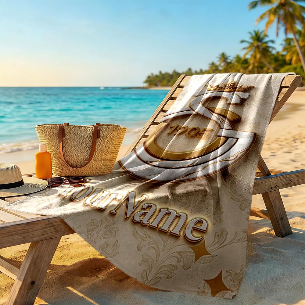 Galatasaray Personalized Name Beach Towel Super Soft Absorbent