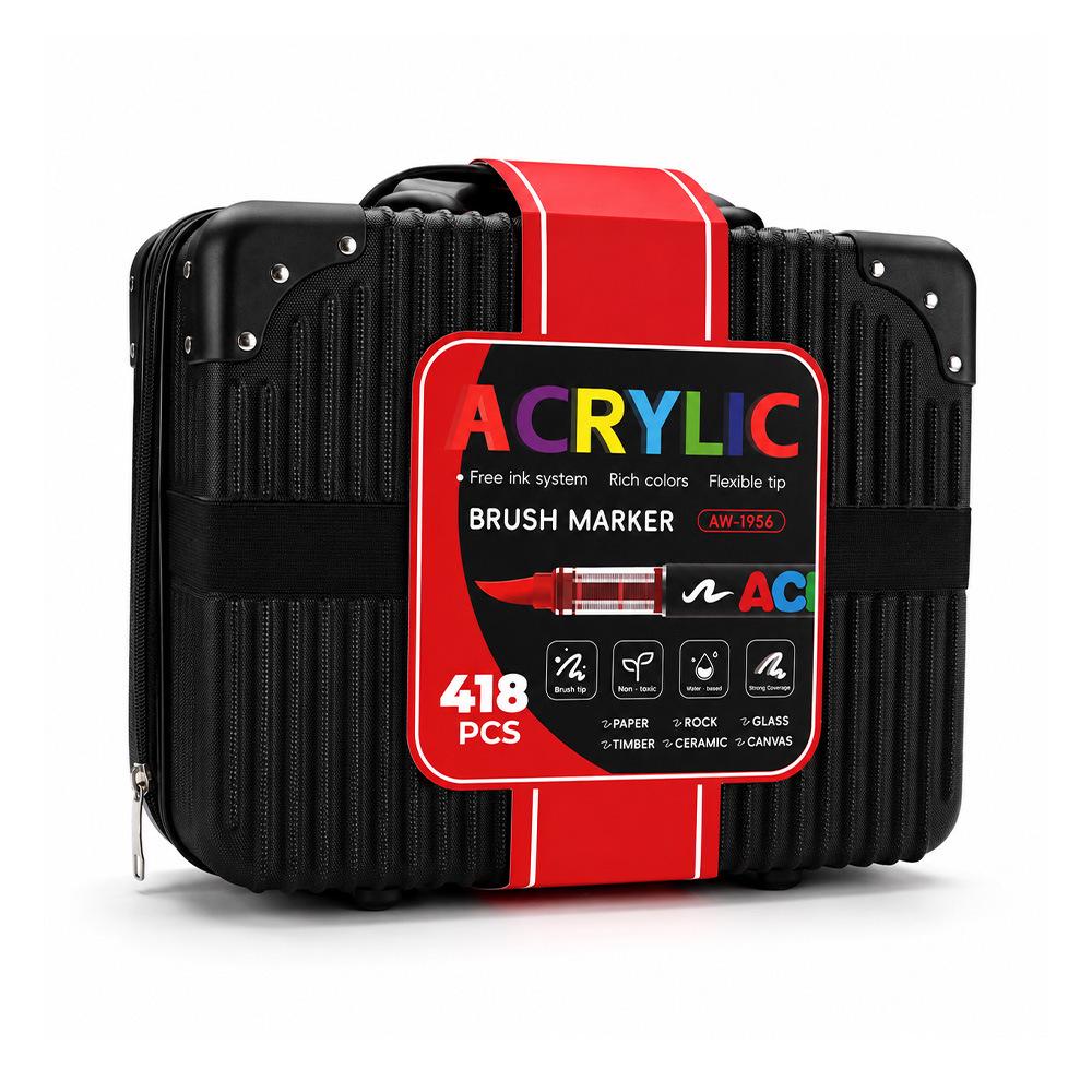 418 Color Acrylic Markers - Non-Bleeding, Layerable Watercolor Pens for Student and Children’s Art.