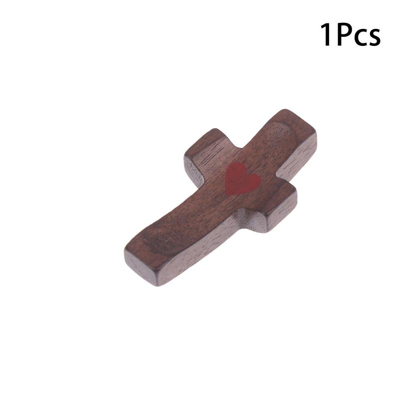 1/2PCS Wooden Pocket Prayer Cross, Small Handheld Cross For Comfort, Pocket Gift For Prayer & Faith