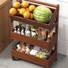 Miling 4-Tier Mid-century Bamboo Kitchen Trolley