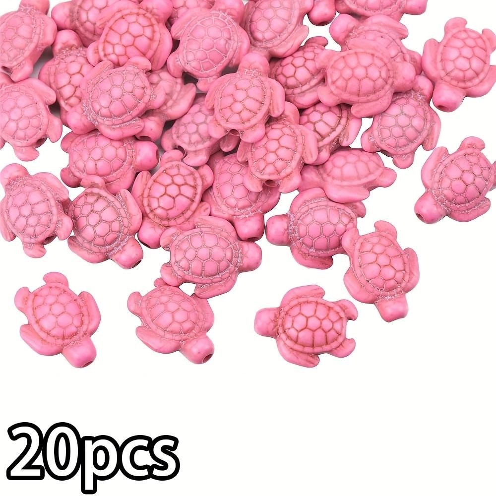 

20/50/100 шт. бусины в виде морских черепах, розовые, синтетические, бирюзовые, бусины в виде морских черепах, летние, морские животные, бусины в виде морских черепах, свободные бусины с интервалом, поделки своими руками 20pcs розовый