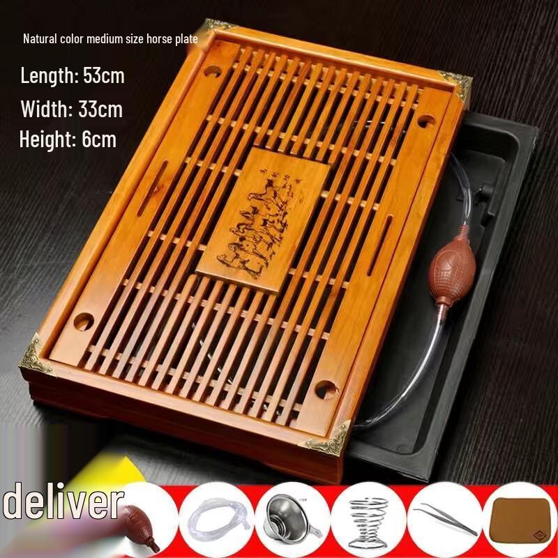 Bamboo Tea Tray with Drainage
