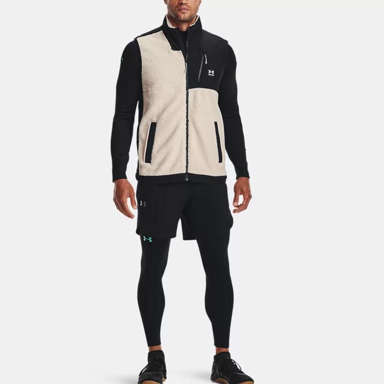 Under Armour Logo Print Pearl Fabric Training Vest Men Vests White 1366096-110